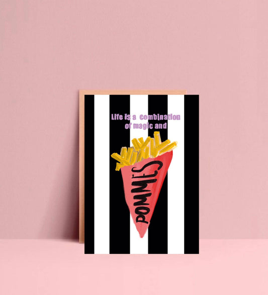 Ute Arnold / Hej.Ibiza Postkarte | Pommes Are Magic Aufgeweckt