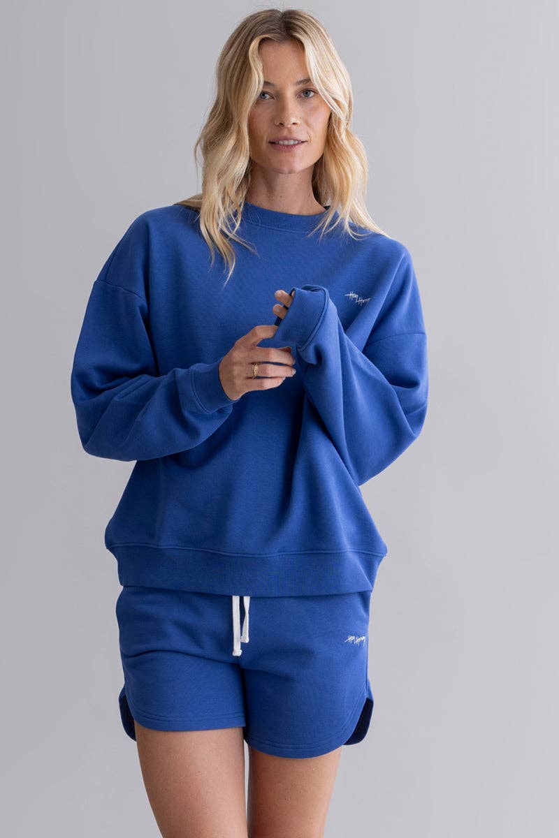 Hey Honey Boxing Sweat Shorts Royal Blue Aufgeweckt