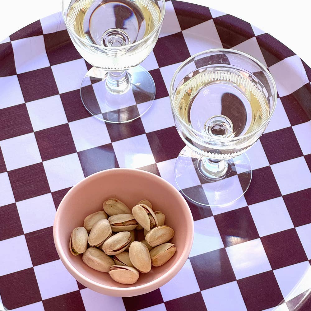 BLU KAT Serviertablett rund | Grape Checker Aufgeweckt