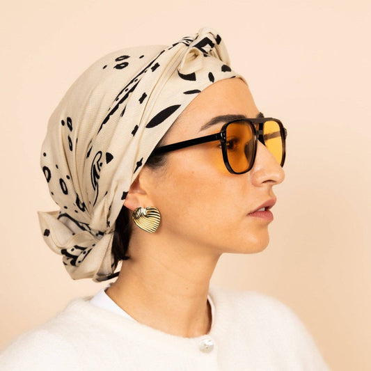 Bazaar Noir Tuch Paisley | Creme Aufgeweckt
