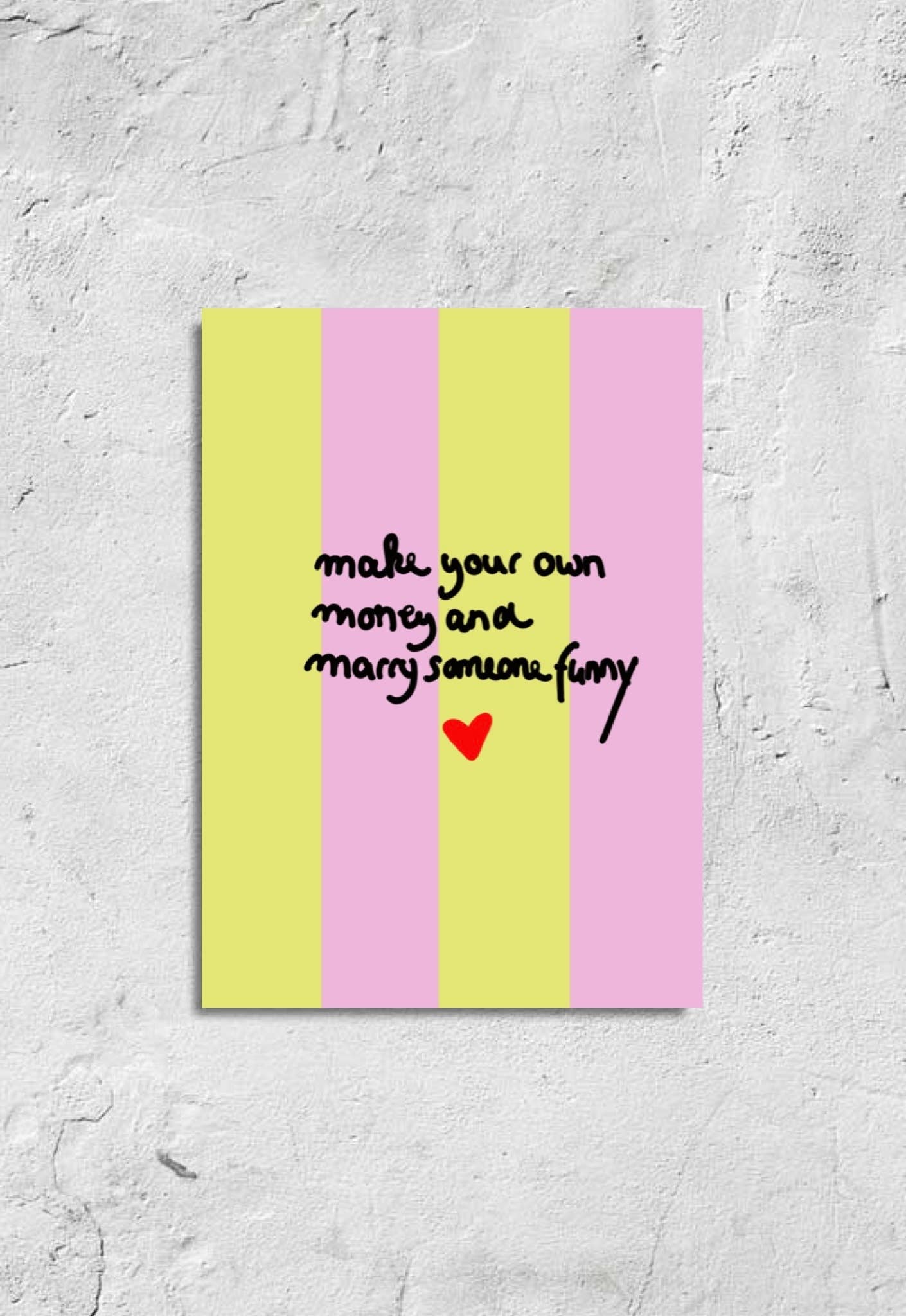 Ute Arnold / Hej.Ibiza Postkarte | Marry someone funny Aufgeweckt
