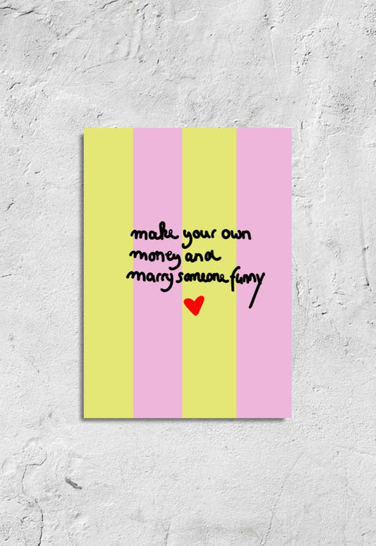 Ute Arnold / Hej.Ibiza Postkarte | Marry someone funny Aufgeweckt