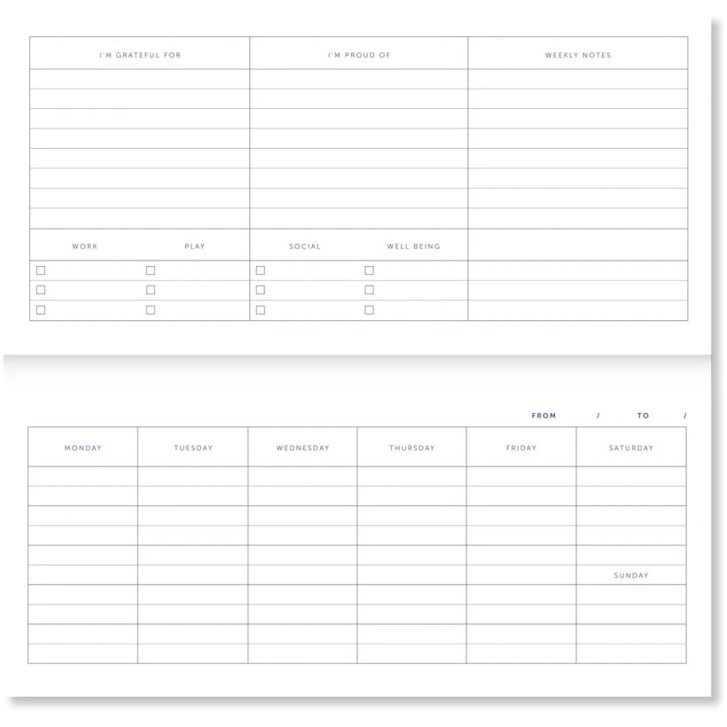 A-Journal Deskplanner – Pink Green Aufgeweckt