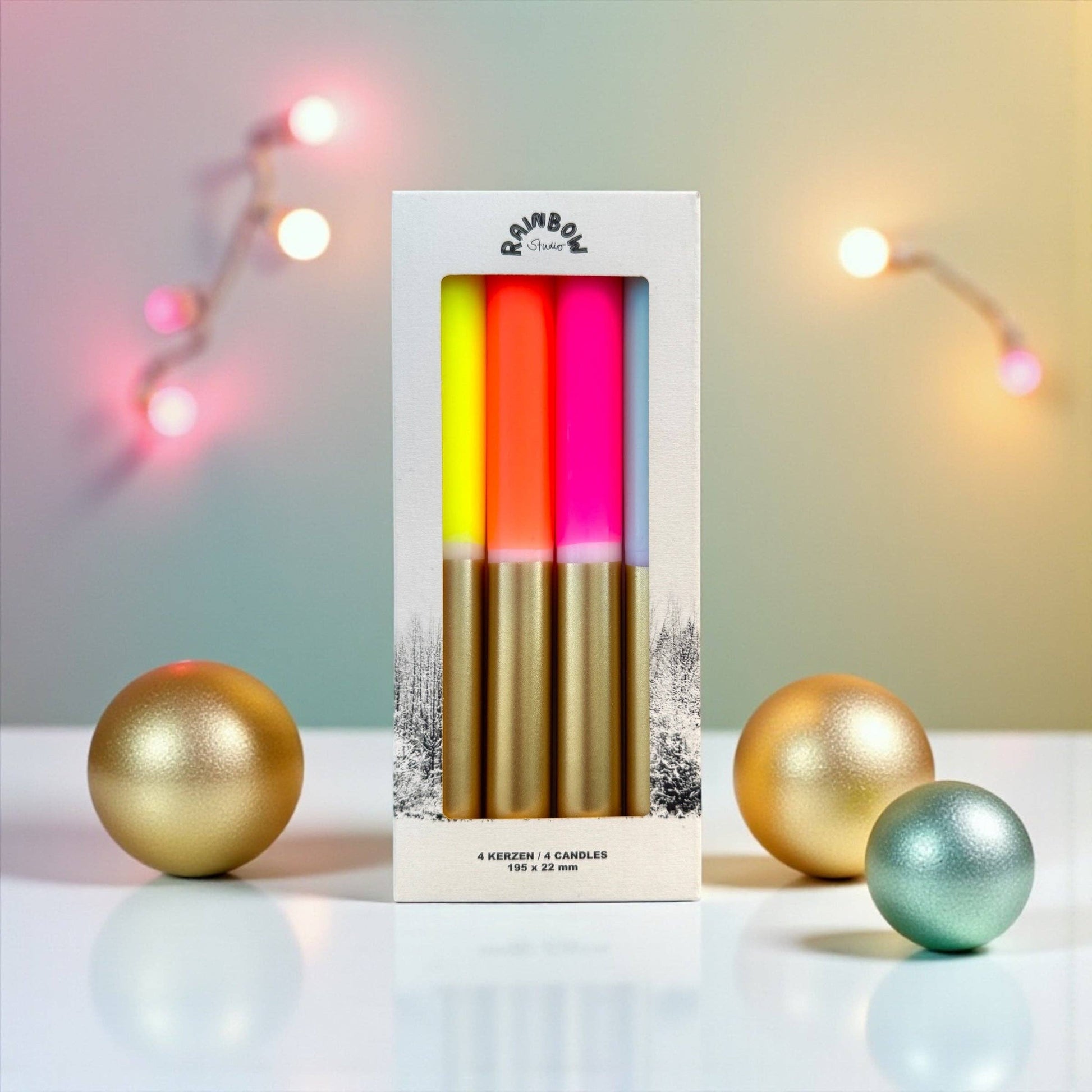 Pink Stories Kerze | Rainbow Studio * XMAS bunt Aufgeweckt