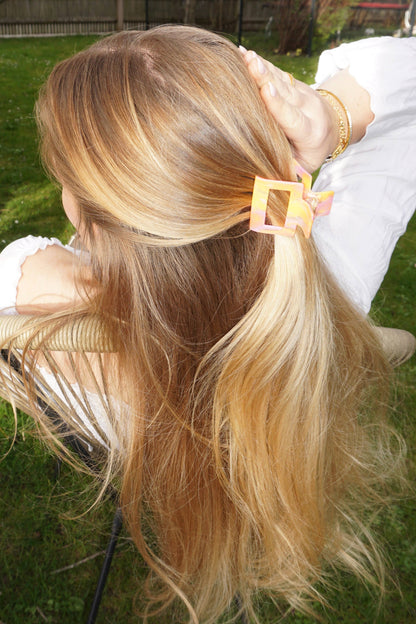 by Vivi. Haarspange Quadrat | Giraffe Aufgeweckt