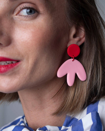 DELAROSA STUDIO Ohrstecker | Pink Palms Aufgeweckt