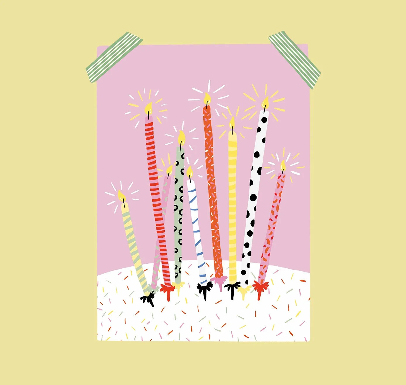 estheticgoods Postkarte | Geburtstagskerzen Aufgeweckt
