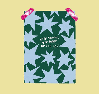 estheticgoods Postkarte | Keep Shining Aufgeweckt