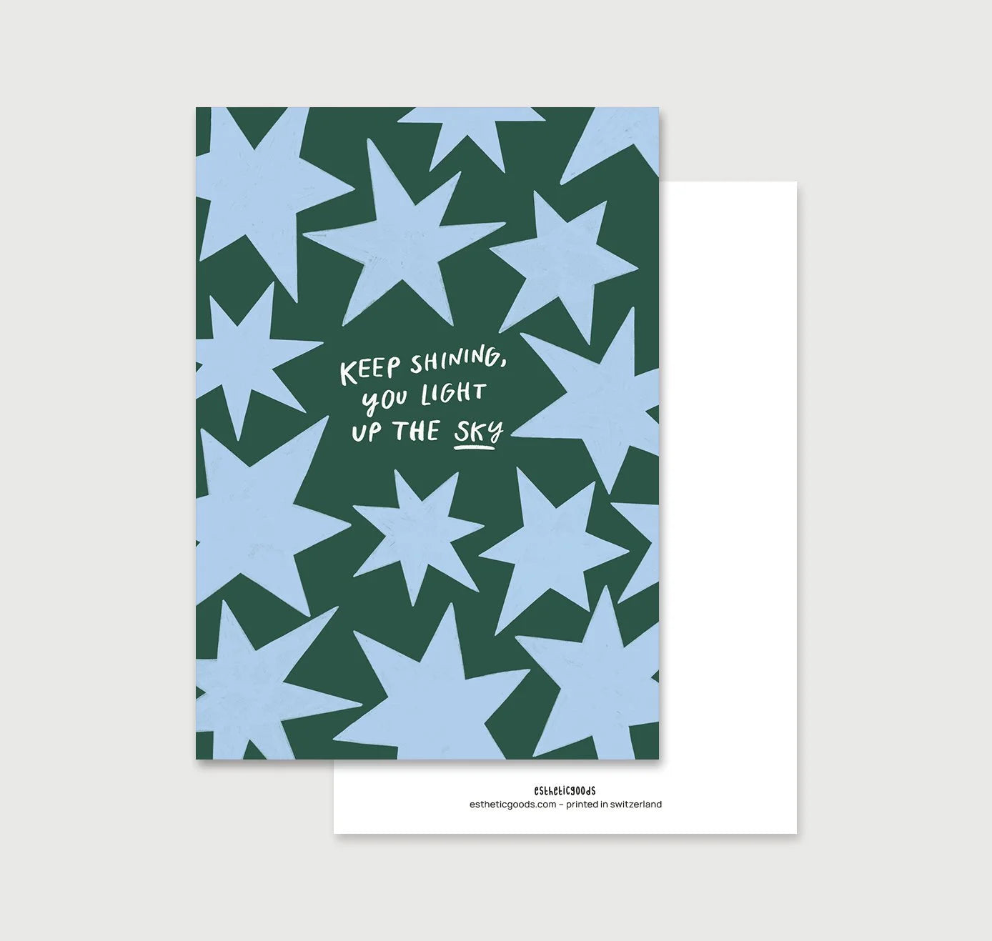 estheticgoods Postkarte | Keep Shining Aufgeweckt