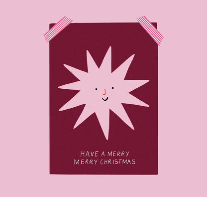 estheticgoods Postkarte | Merry Christmas (Rosa) Aufgeweckt