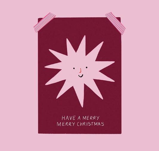 estheticgoods Postkarte | Merry Christmas (Rosa) Aufgeweckt