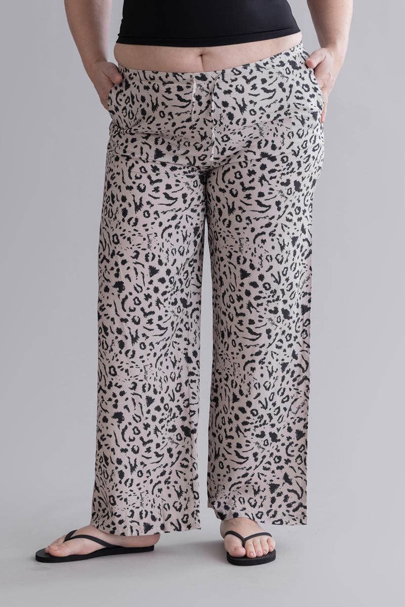 Hey Honey Summer Pants Mono Leo Oatmeal Aufgeweckt