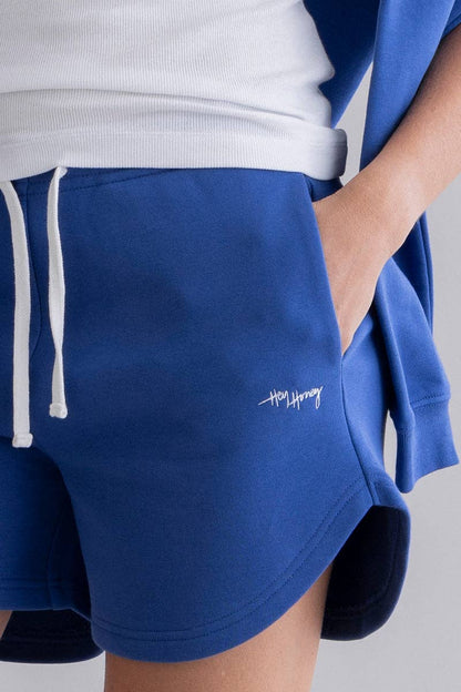 Hey Honey Boxing Sweat Shorts Royal Blue Aufgeweckt
