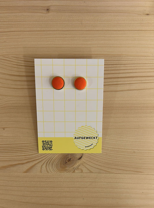 Aufgeweckt Ohrstecker | Statement Piece Gold orange Aufgeweckt