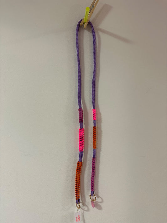 Handykette | Makramee Lila-Neon