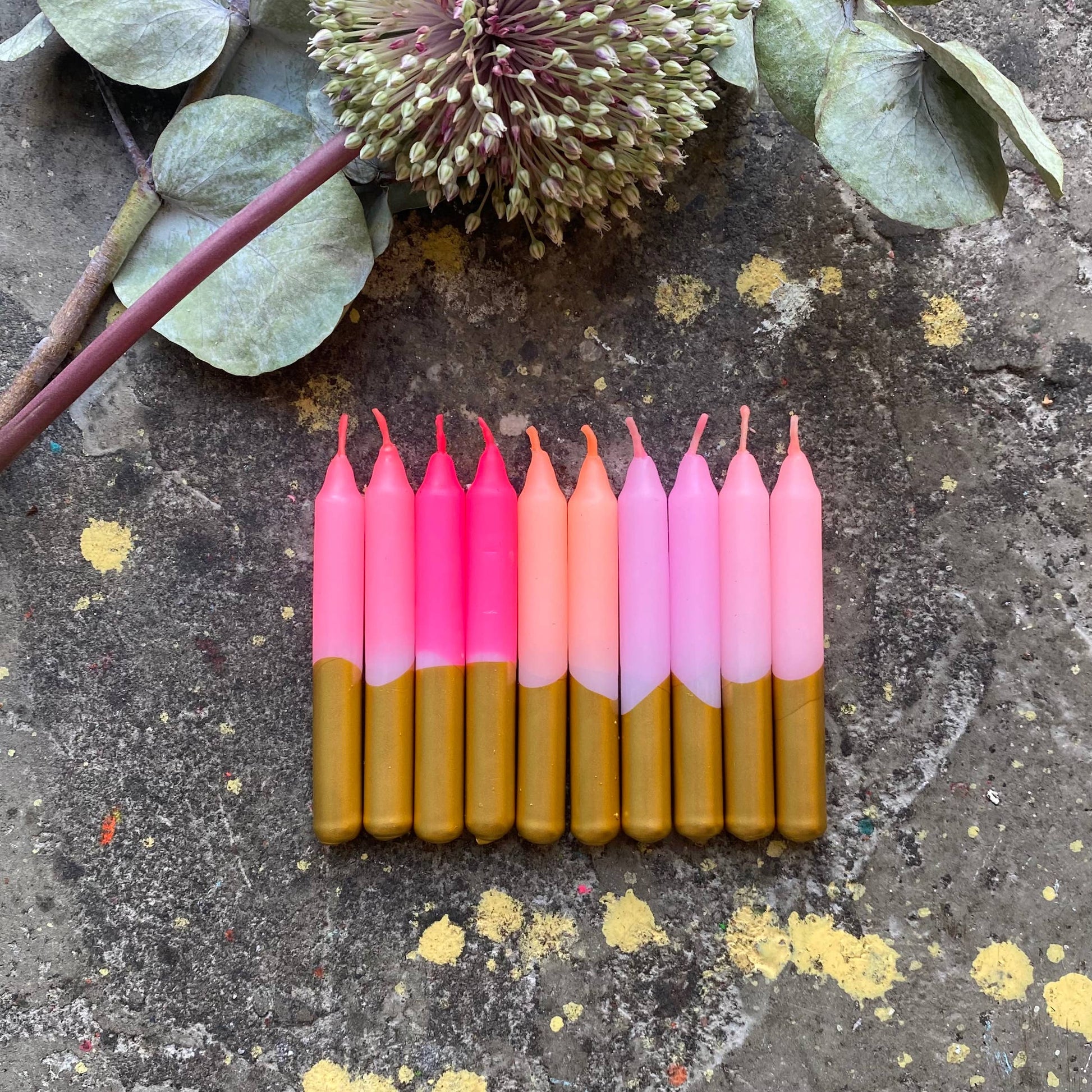 Pink Stories Baum Kerze | Dip Dye Little Star Lippenstiftsterne Aufgeweckt