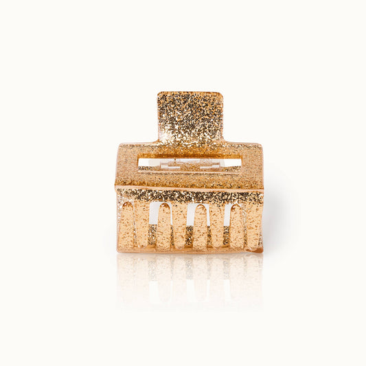 by Vivi. Haarspange Quadrat Gold Glitzer Aufgeweckt
