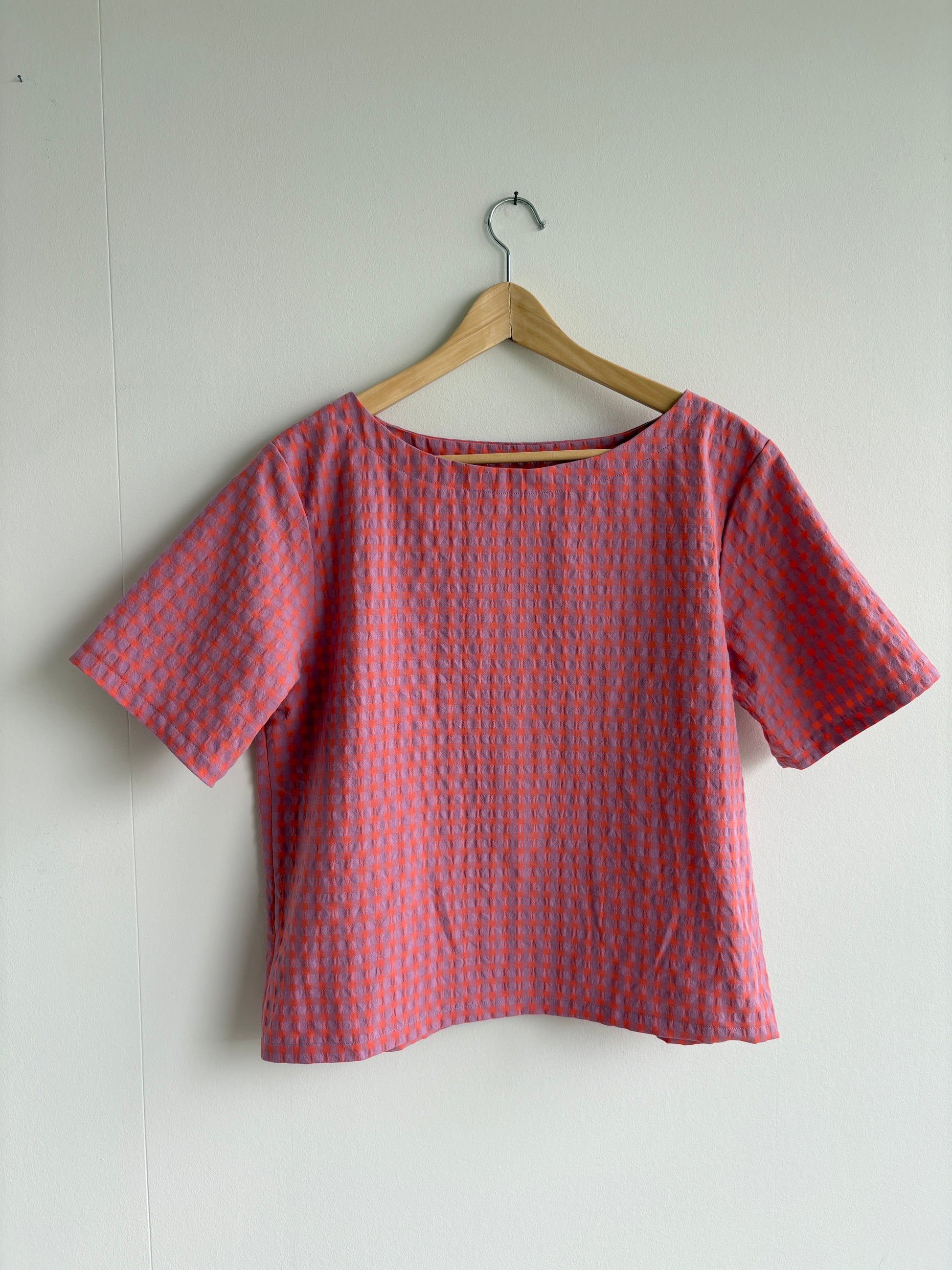 Wild Sparkle Shirt "Vichy Karo" – Orange-Flieder Aufgeweckt