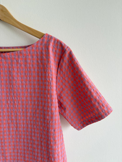 Wild Sparkle Shirt "Vichy Karo" – Orange-Flieder Aufgeweckt