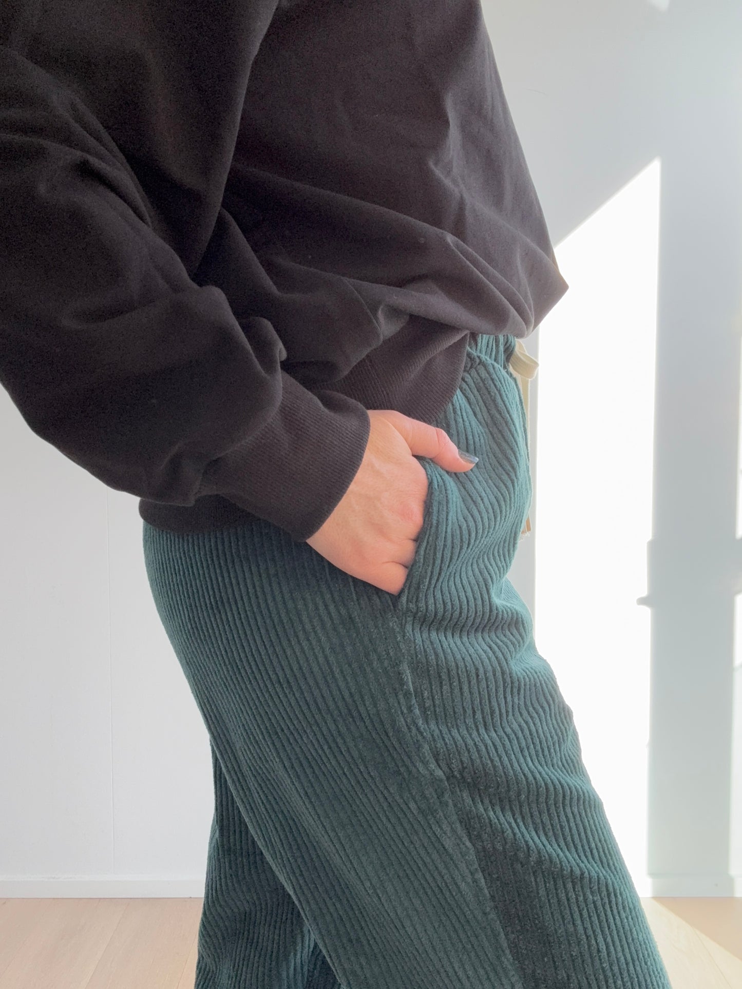 Wild Sparkle Cordhose | Dark Teal Aufgeweckt