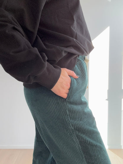 Wild Sparkle Cordhose | Dark Teal Aufgeweckt
