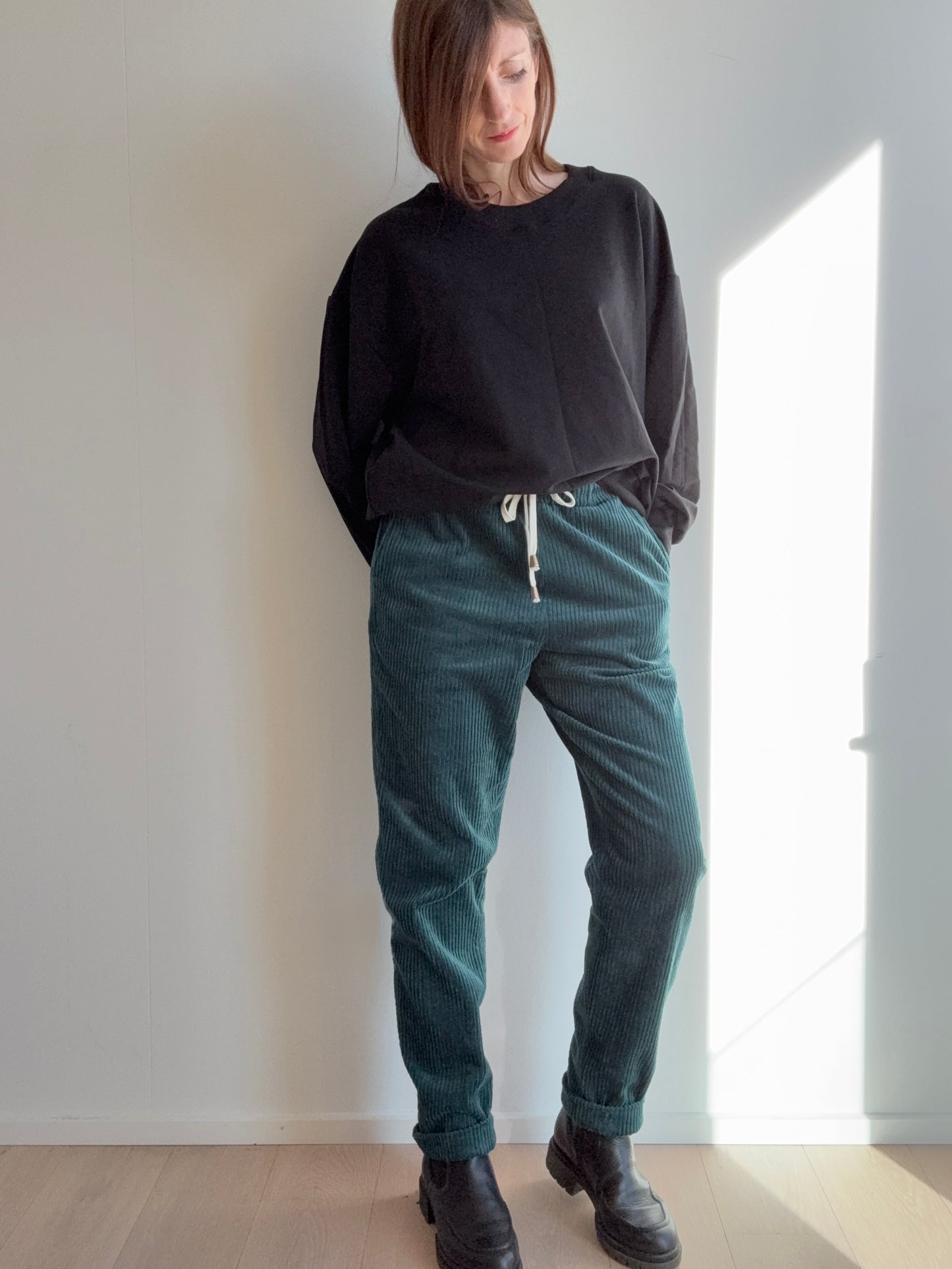 Wild Sparkle Cordhose | Dark Teal Aufgeweckt