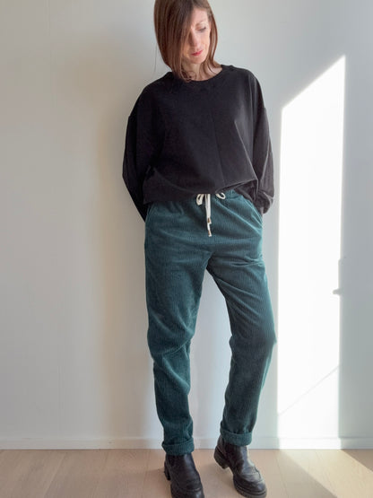 Wild Sparkle Cordhose | Dark Teal Aufgeweckt