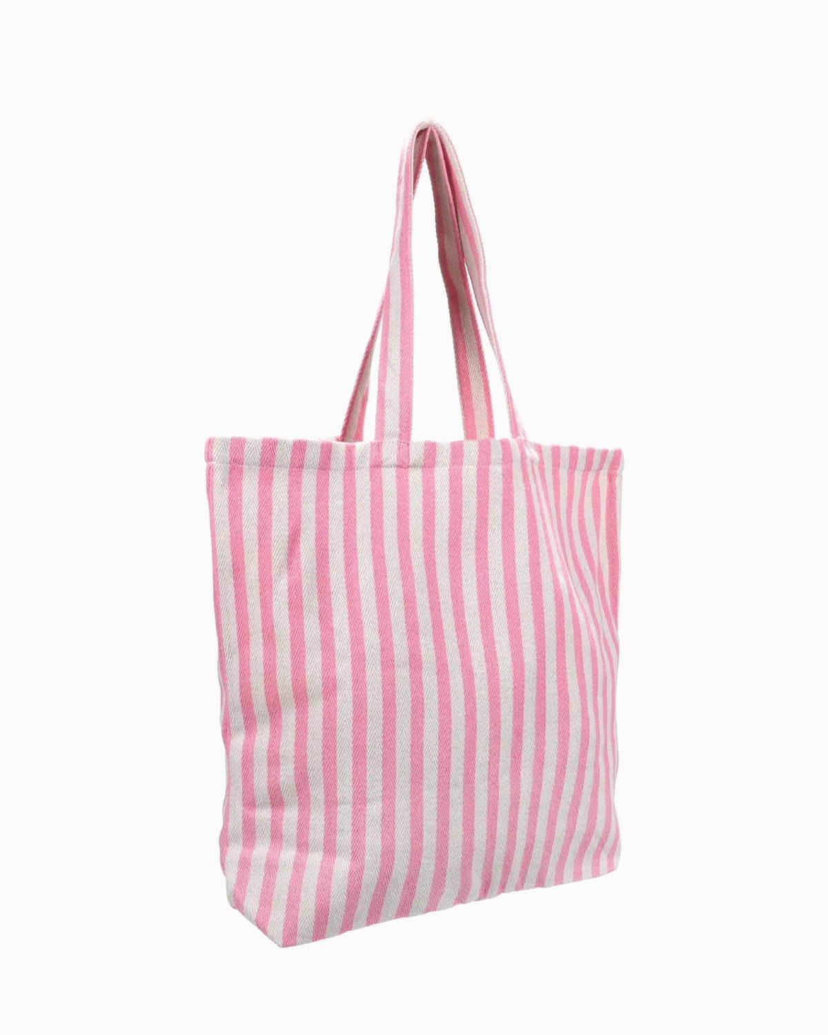 Kado Design Baumwolltasche Natur | Streifen hellrosa Aufgeweckt
