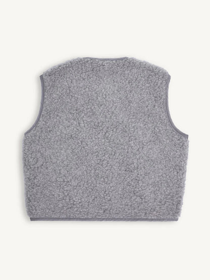 Happymess Merino Weste | Stone Grey Aufgeweckt