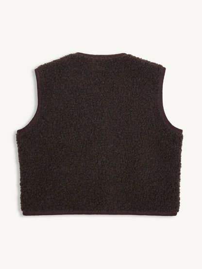Happy Mess Merino Weste | Chocolate Brown Aufgeweckt