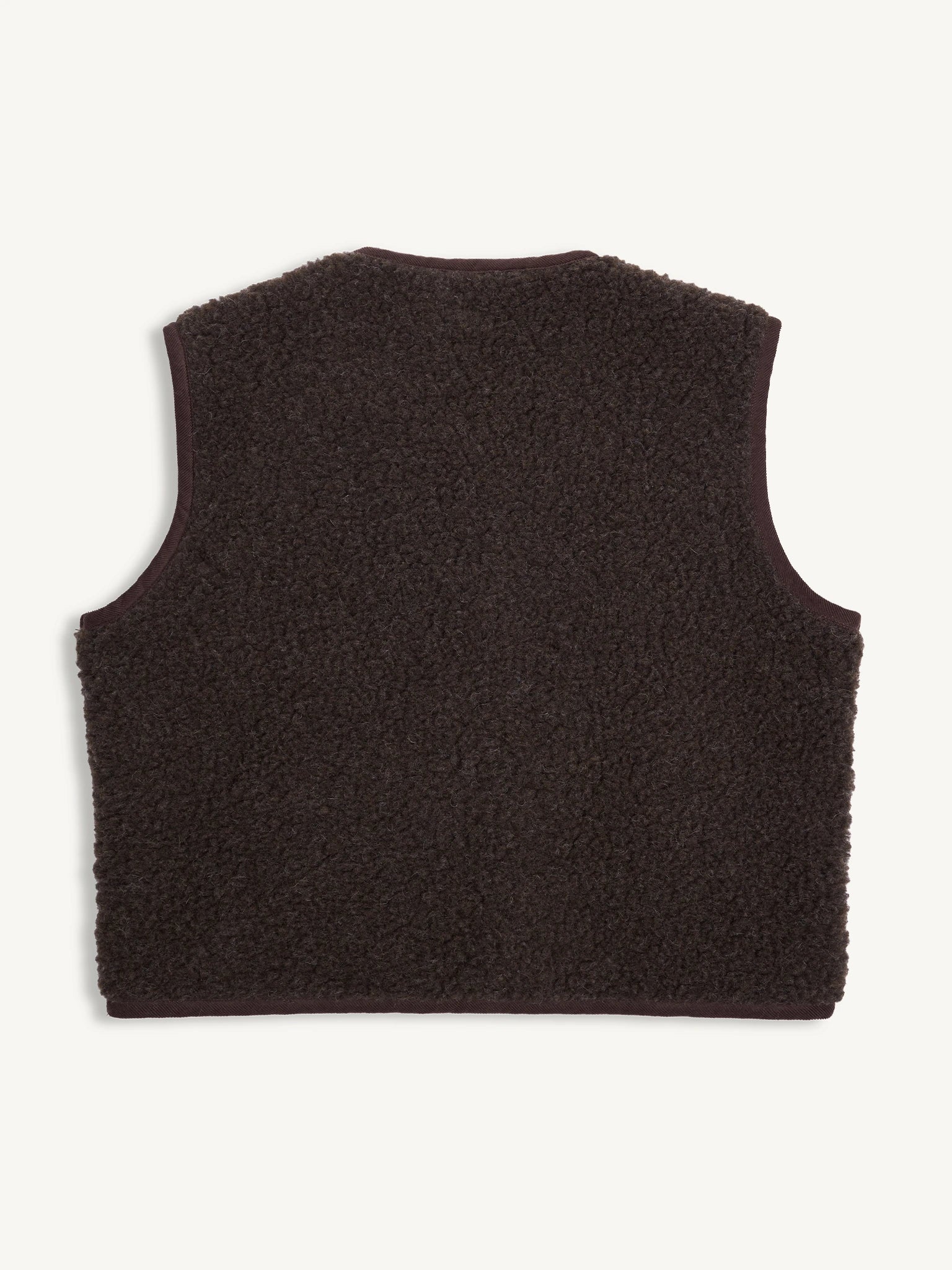 Merino vest chocolate brown Happymess