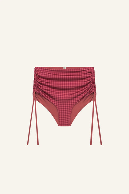 MYMARINI Ruffled Highwaist Shorts | rouge-vichy Aufgeweckt