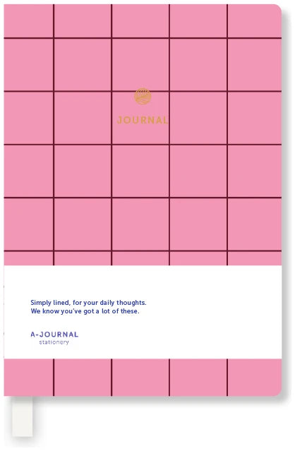 A-Journal Notebook | Checkered Pink Aufgeweckt