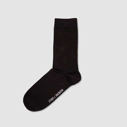 Thomas Jakobson Wadensocken – leicht gerippt – Schwarz Aufgeweckt