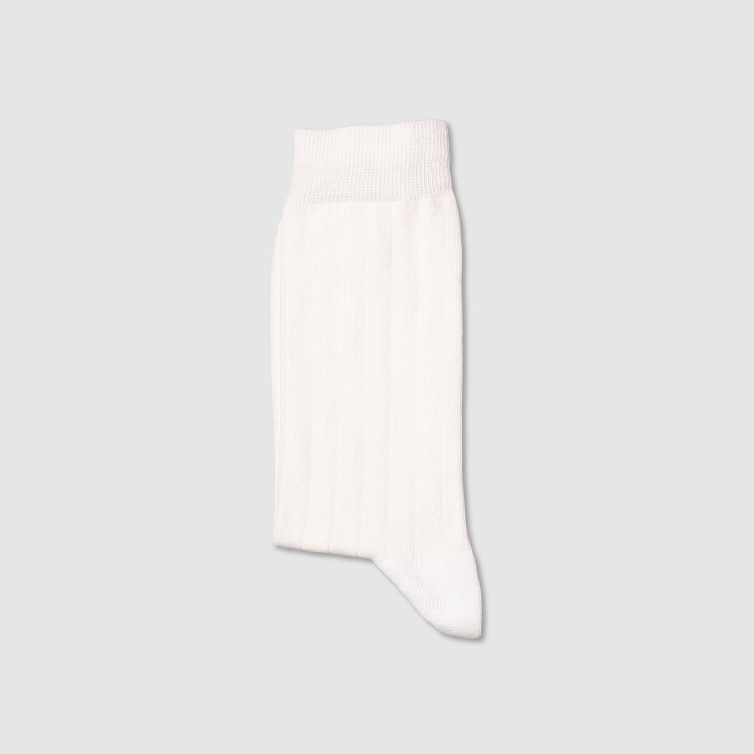 Thomas Jakobson Wadensocken – leicht gerippt – Weiss Aufgeweckt