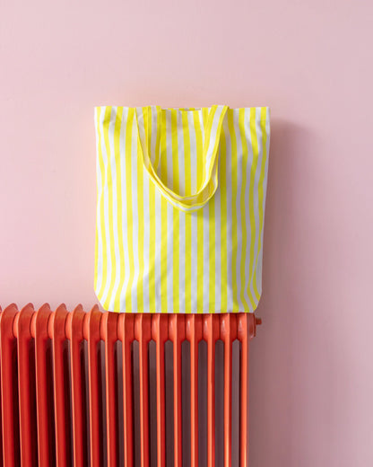 Kado Design Baumwolltasche Streifen | neongelb Aufgeweckt