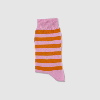 Thomas Jakobson LIMITED Socken 'Candy Stripe' Pink/Orange Aufgeweckt