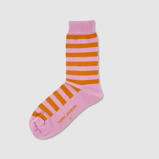 Thomas Jakobson LIMITED Socken 'Candy Stripe' Pink/Orange Aufgeweckt